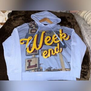 MaxMara Weekend Blue Graphic Hoodie